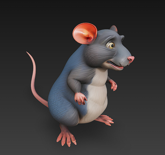 Rat Realistic 3D Model Basic - Low Poly Realistic Low-poly 3D model_6