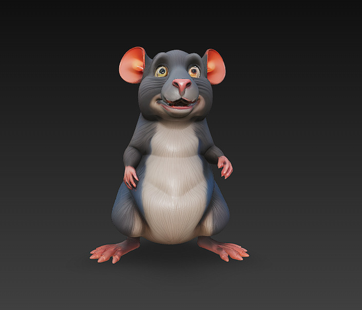 Rat Realistic 3D Model Basic - Low Poly Realistic Low-poly 3D model_5