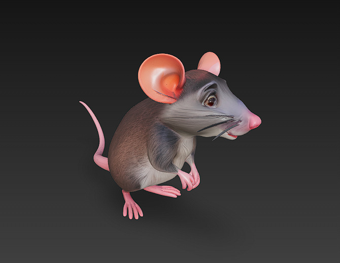 Rat Realistic 3D Model Basic - Low Poly Realistic Low-poly 3D model_2