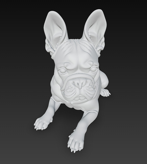 French Bulldog Dog Realistic 3D Model - Low Poly Realistic Low-poly 3D model_13