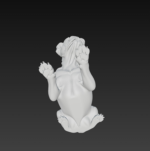 French Bulldog Dog Realistic 3D Model - Low Poly Realistic Low-poly 3D model_9