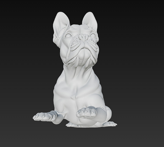 French Bulldog Dog Realistic 3D Model - Low Poly Realistic Low-poly 3D model_8