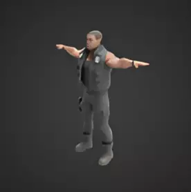 Muscular male Free low-poly 3D model