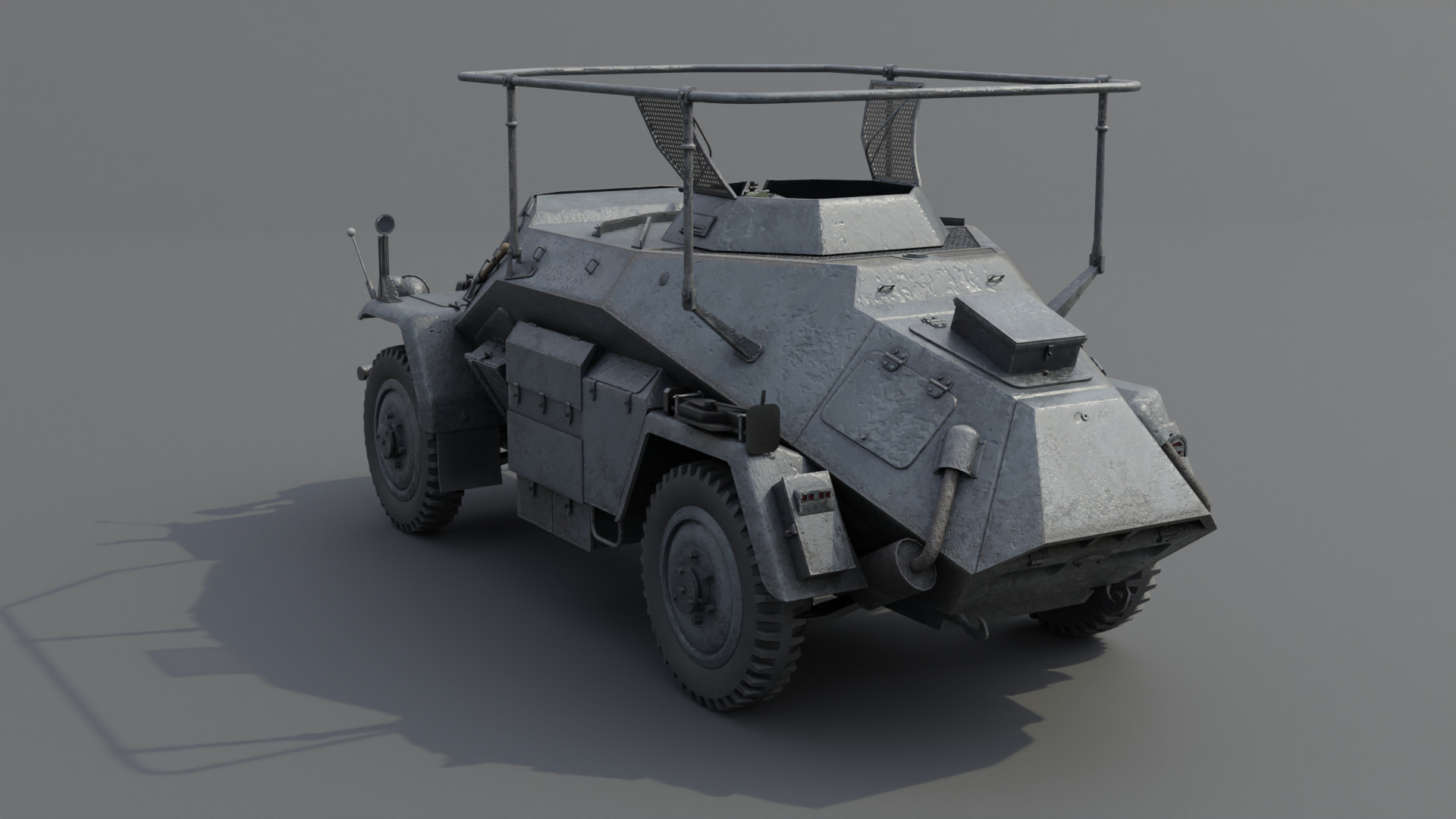 SdKfz 223 Armored car Low-poly 3D model_19