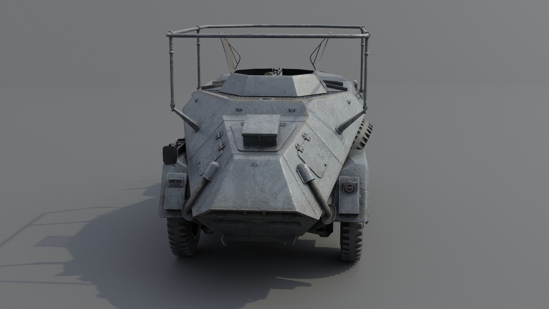 SdKfz 223 Armored car Low-poly 3D model_18