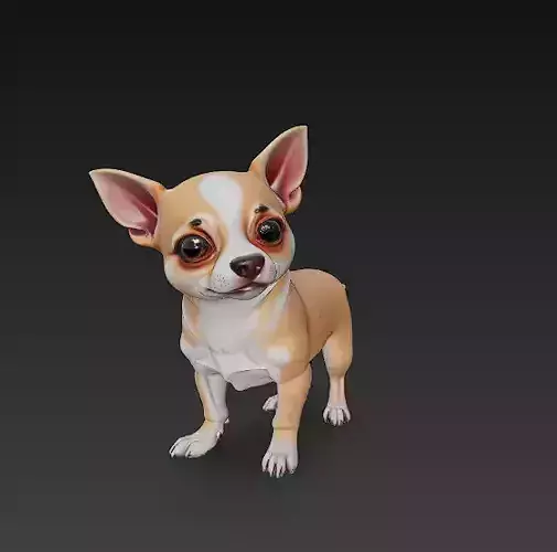 Chihuahua Dog Realistic 3D Model - Low Poly Realistic Low-poly 3D model Chihuahua Dog Realistic 3D Model - Low Poly Realistic Low-poly 3D model