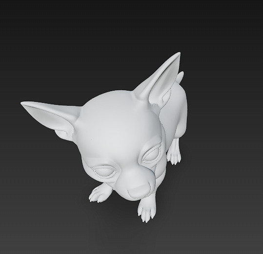 Chihuahua Dog Realistic 3D Model - Low Poly Realistic Low-poly 3D model_15