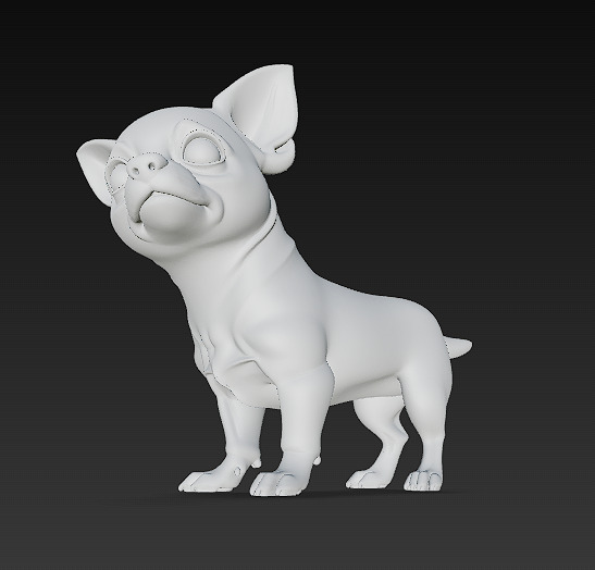 Chihuahua Dog Realistic 3D Model - Low Poly Realistic Low-poly 3D model_16