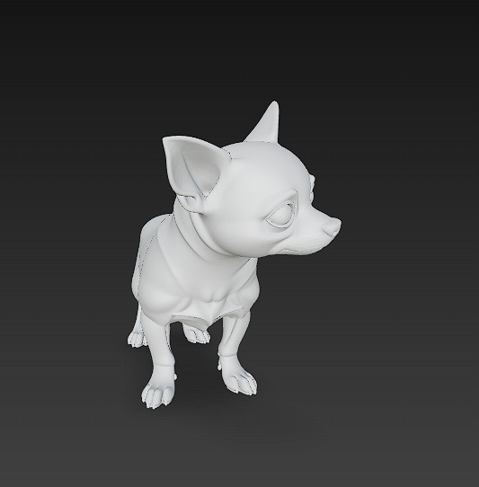 Chihuahua Dog Realistic 3D Model - Low Poly Realistic Low-poly 3D model_10