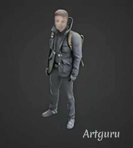 Man with bag pack Free 3D model
