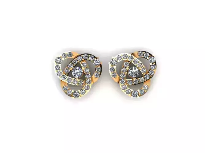 Round Twist Flower Earring AI00068E