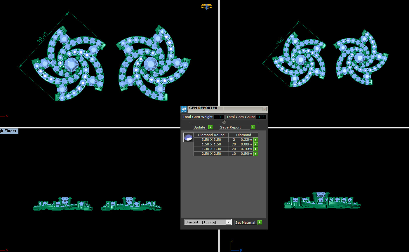 Star Earring AI00065E 3D print model_1