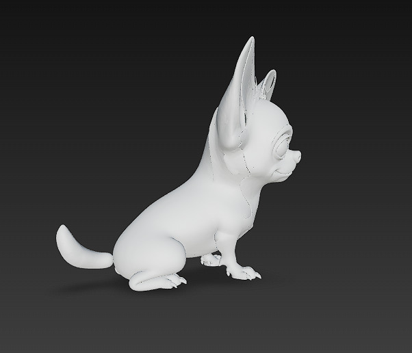 Chihuahua Dog Realistic 3D Model - Low Poly Realistic Low-poly 3D model_14