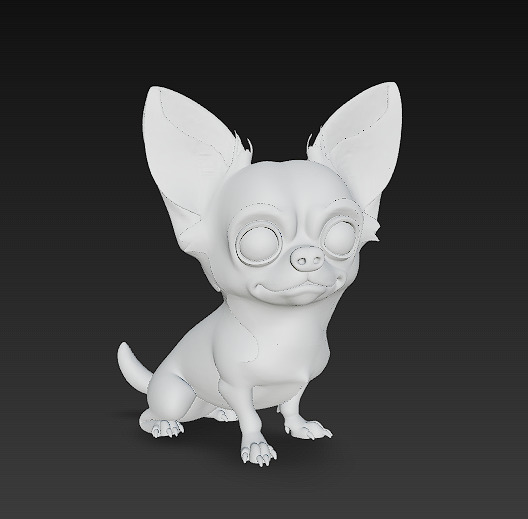 Chihuahua Dog Realistic 3D Model - Low Poly Realistic Low-poly 3D model_15