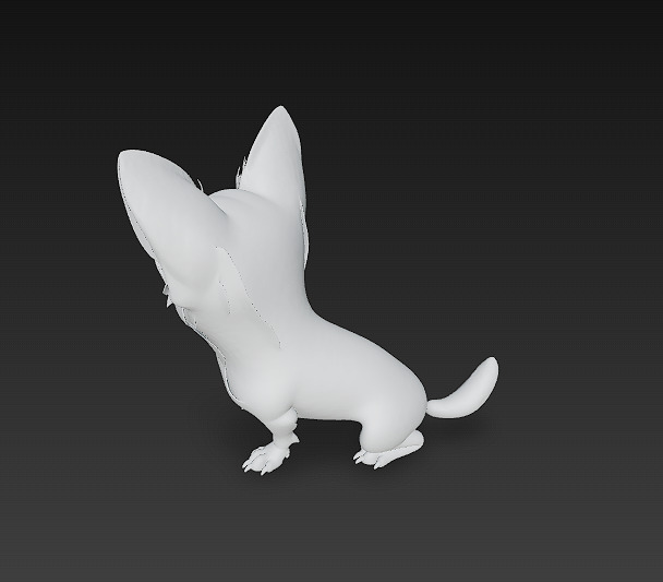 Chihuahua Dog Realistic 3D Model - Low Poly Realistic Low-poly 3D model_12