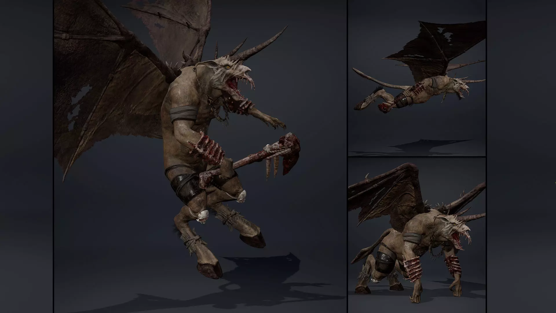 Ashenwing Fatty Brutal Low-poly 3D model