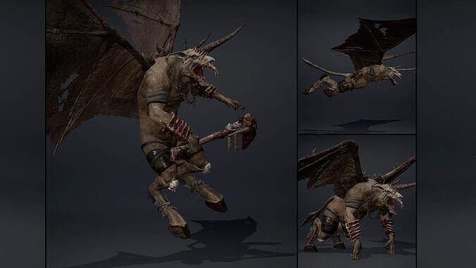 Ashenwing Fatty Brutal Low-poly 3D model