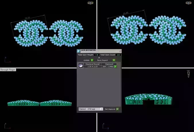 CC Earring Leaf AI00059E