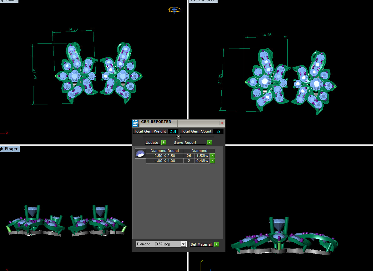 Precious Earring AI00041E 3D print model_1
