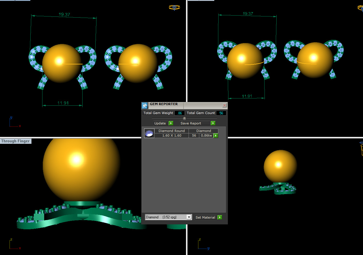 Pear Earring AI00037E 3D print model_1