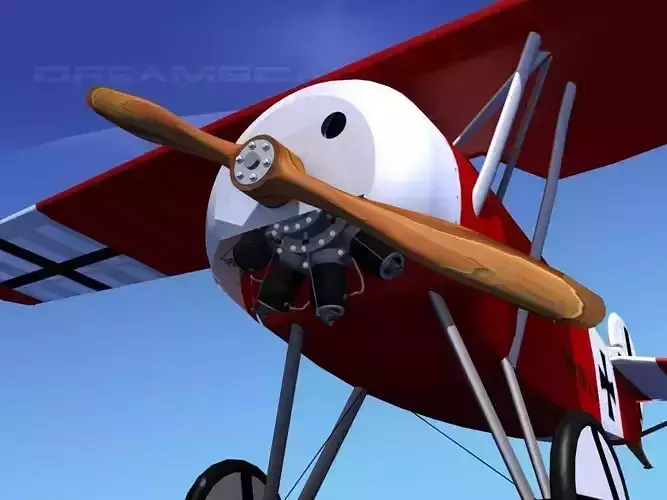 Fokker DVIII V07 3D model