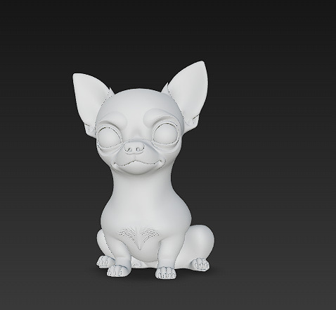 Chihuahua Dog Realistic 3D Model - Low Poly Realistic Low-poly 3D model_14