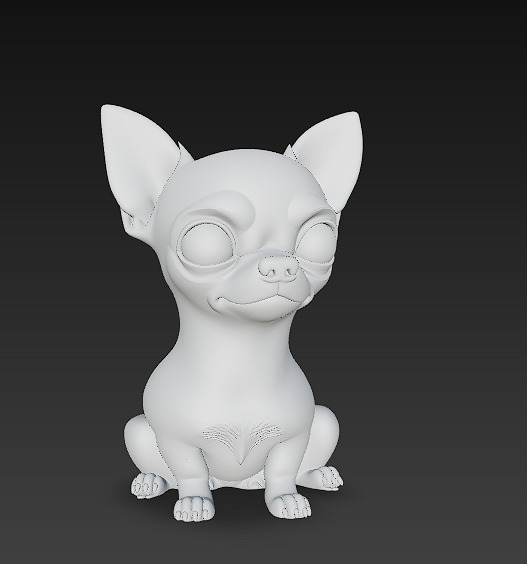 Chihuahua Dog Realistic 3D Model - Low Poly Realistic Low-poly 3D model_9