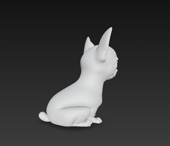 Chihuahua Dog Realistic 3D Model - Low Poly Realistic Low-poly 3D model_11