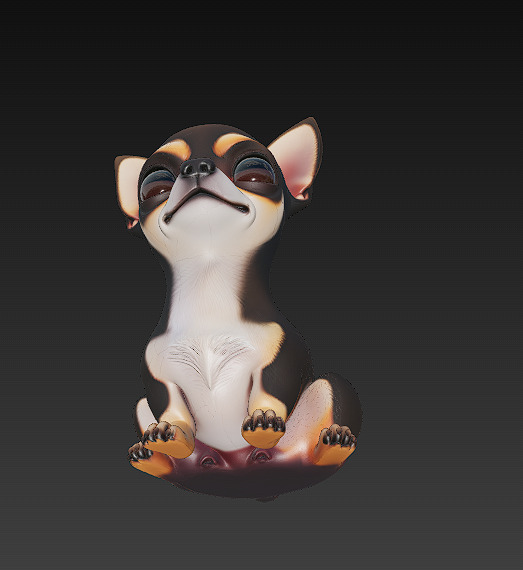 Chihuahua Dog Realistic 3D Model - Low Poly Realistic Low-poly 3D model_6