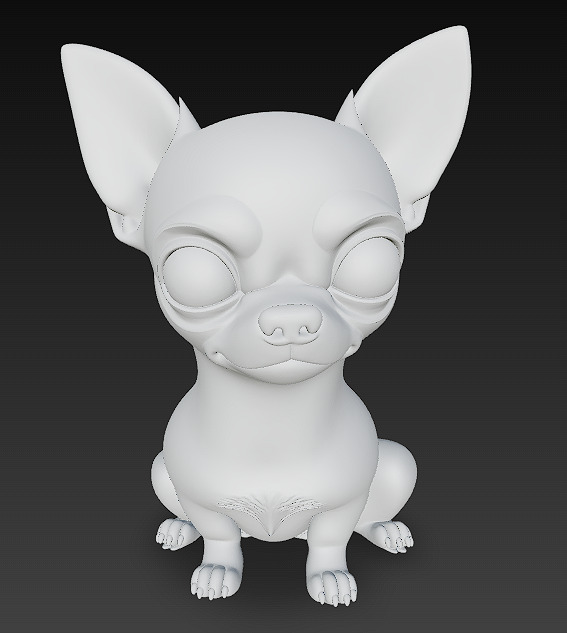 Chihuahua Dog Realistic 3D Model - Low Poly Realistic Low-poly 3D model_15