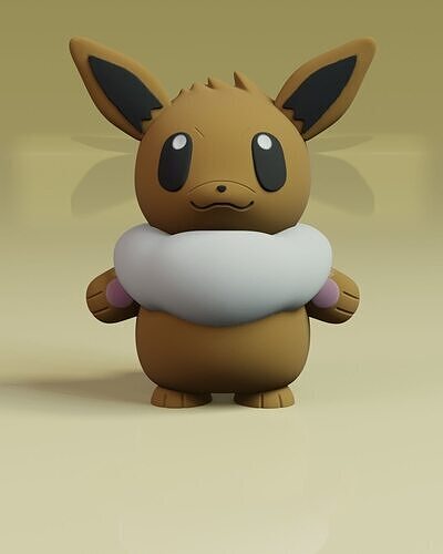 Stuffed Eevee 3D print model