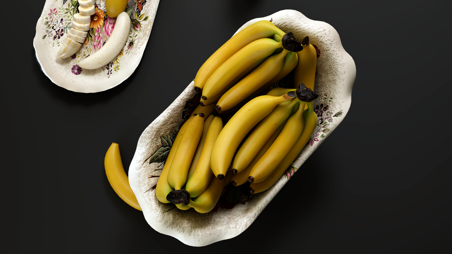 Banana Low-poly 3D model_7