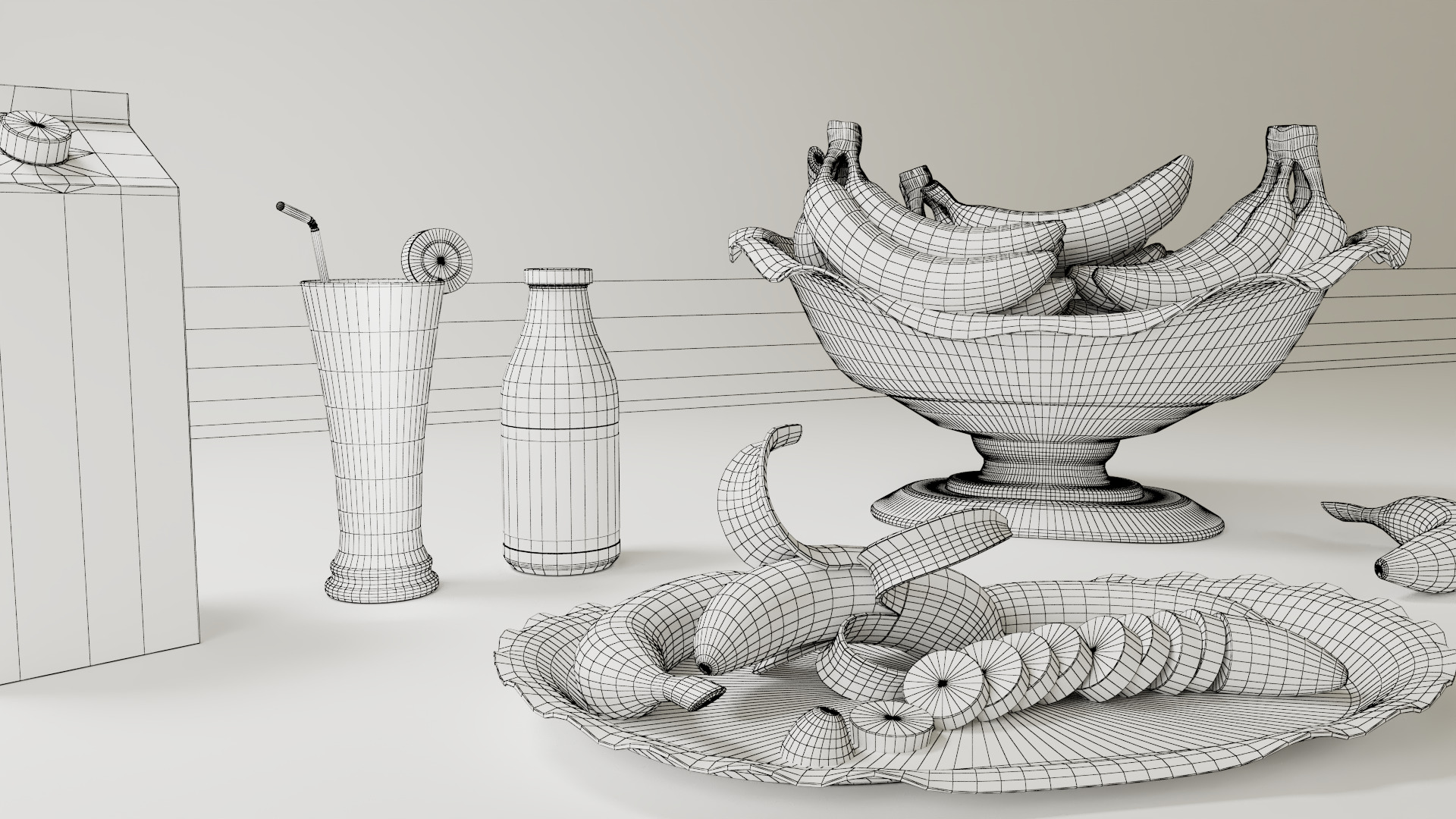 Banana Low-poly 3D model_14