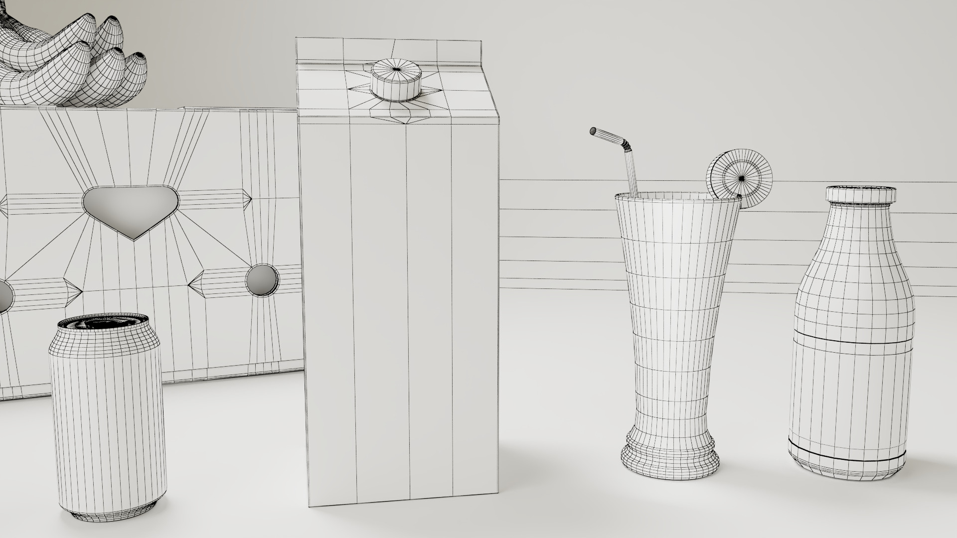 Banana Low-poly 3D model_11