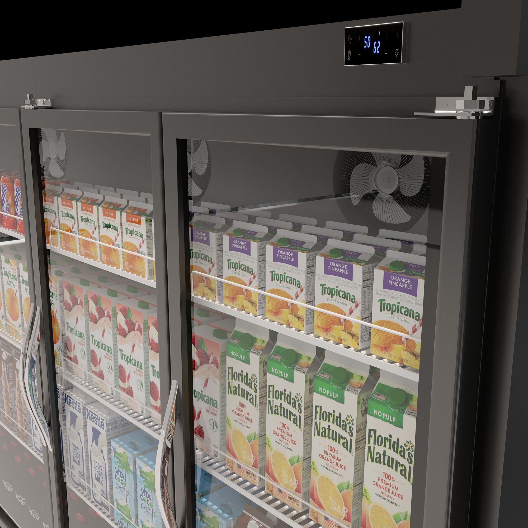 SUPERMARKET FRIDGE SHOWCASE NO3 A 3D model_4