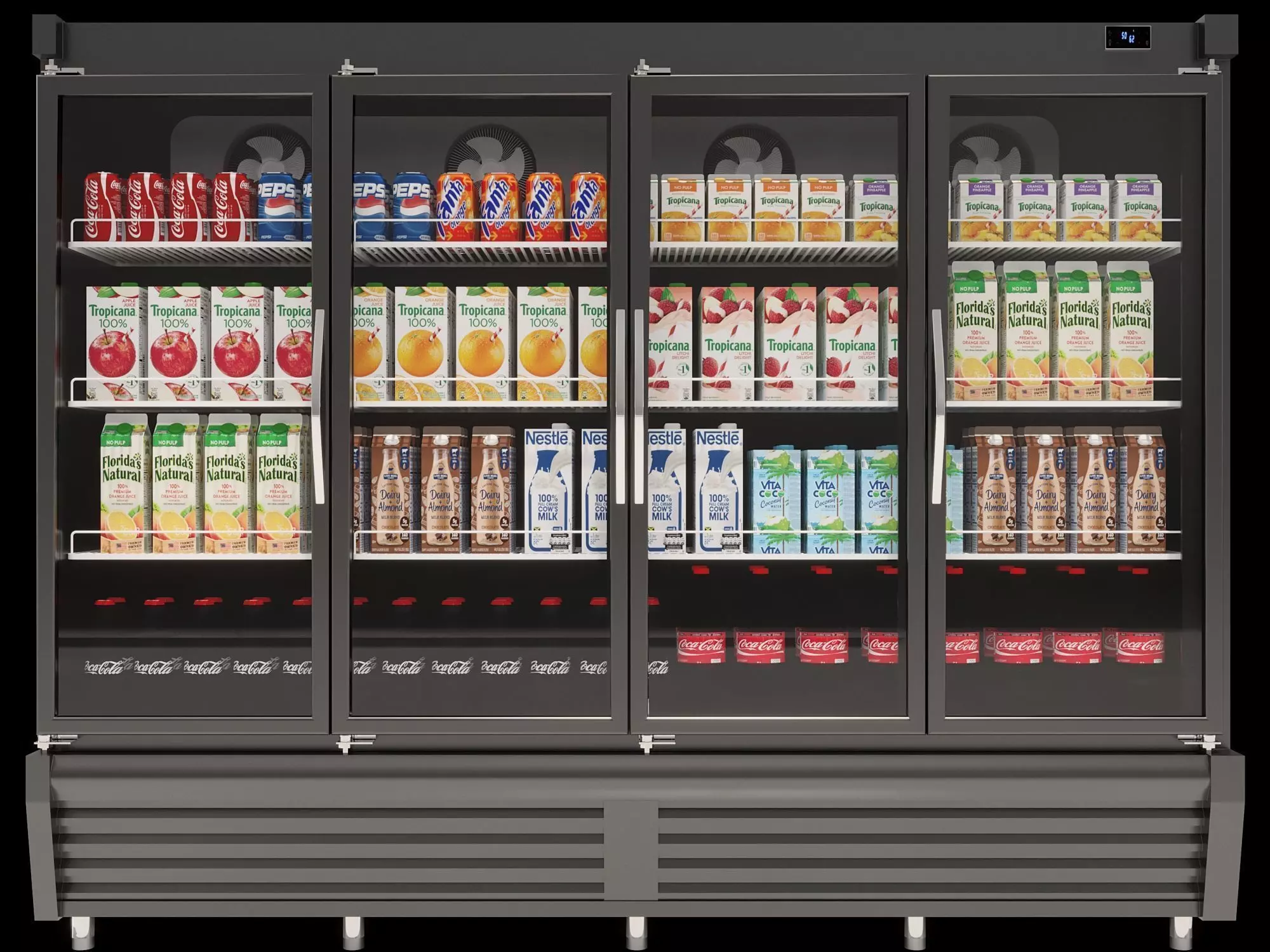 SUPERMARKET FRIDGE SHOWCASE NO3 A 3D model_0