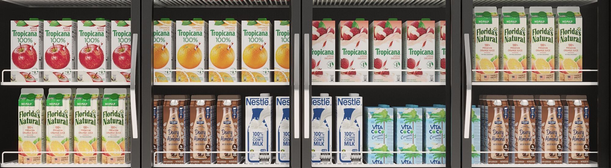 SUPERMARKET FRIDGE SHOWCASE NO3 A 3D model_2