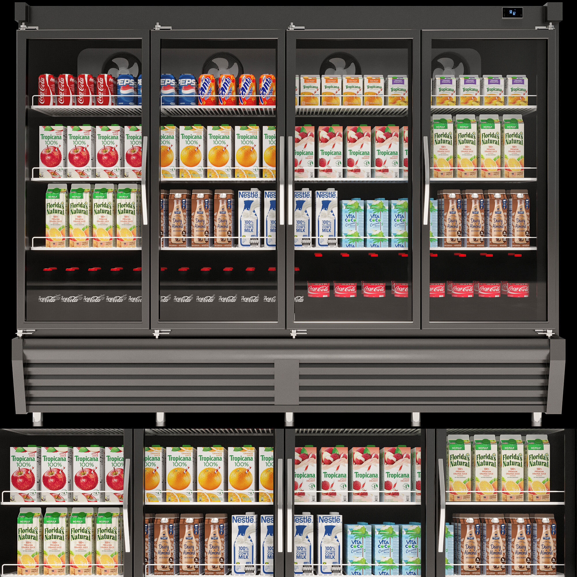 SUPERMARKET FRIDGE SHOWCASE NO3 A 3D model_7