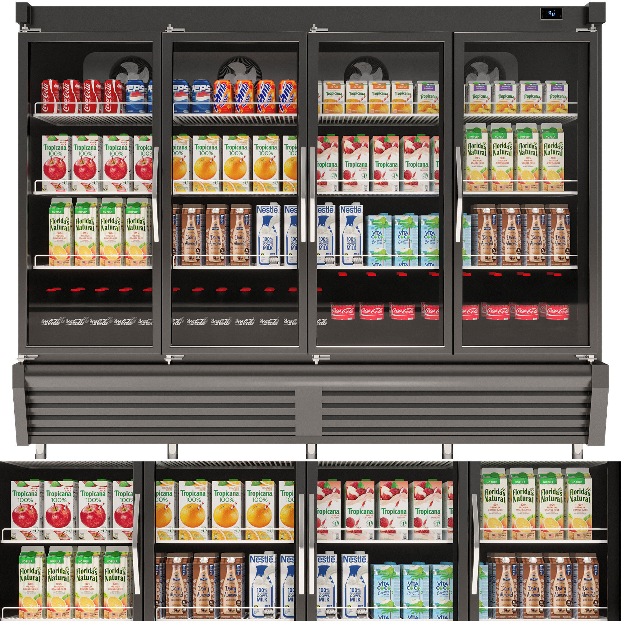 SUPERMARKET FRIDGE SHOWCASE NO3 A 3D model_6