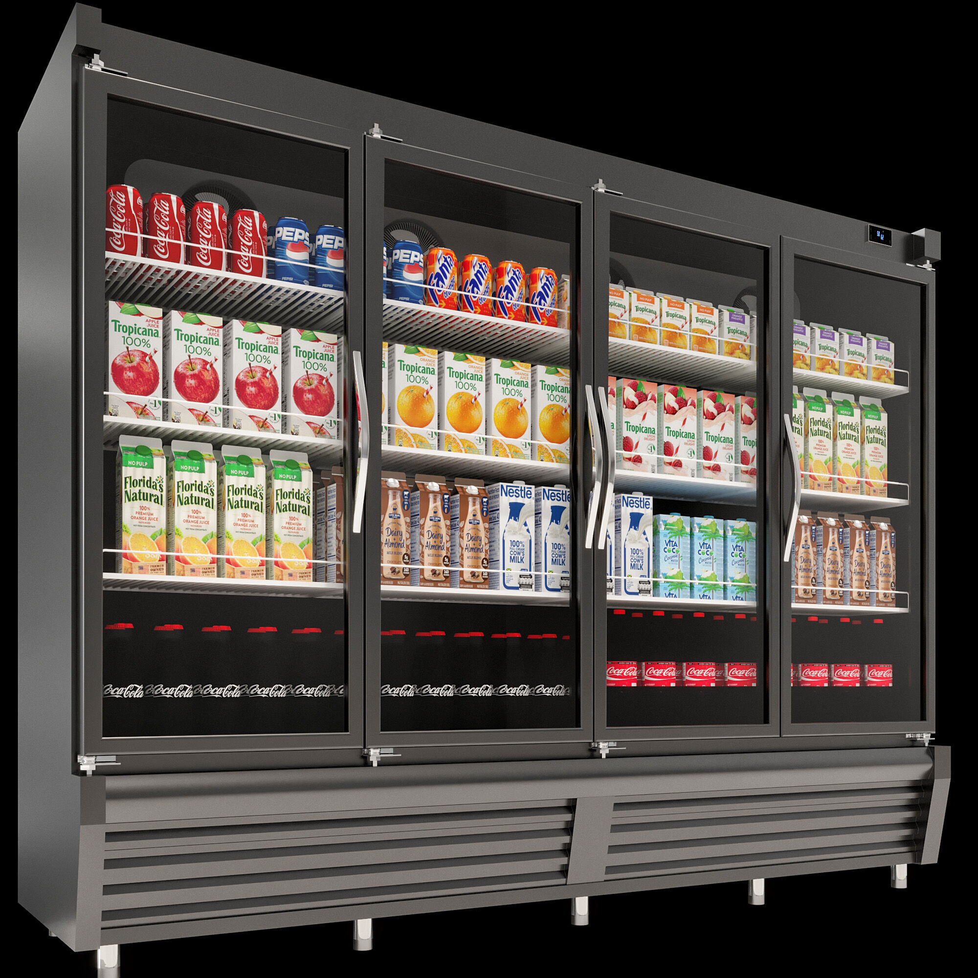 SUPERMARKET FRIDGE SHOWCASE NO3 A 3D model_8