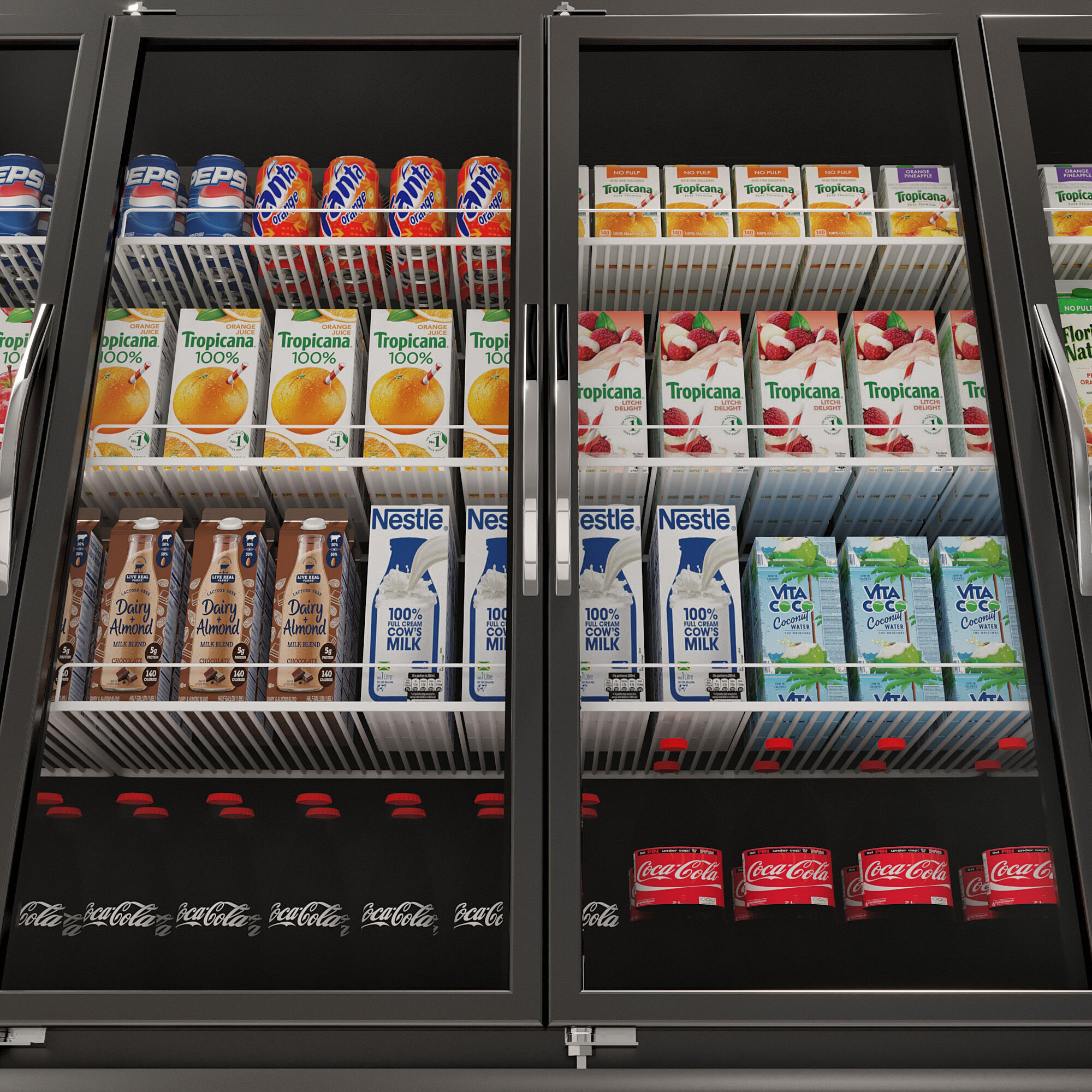 SUPERMARKET FRIDGE SHOWCASE NO3 A 3D model_1