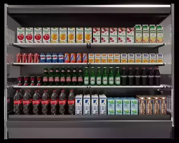 SUPERMARKET FRIDGE SHOWCASE NO2 A 3D model