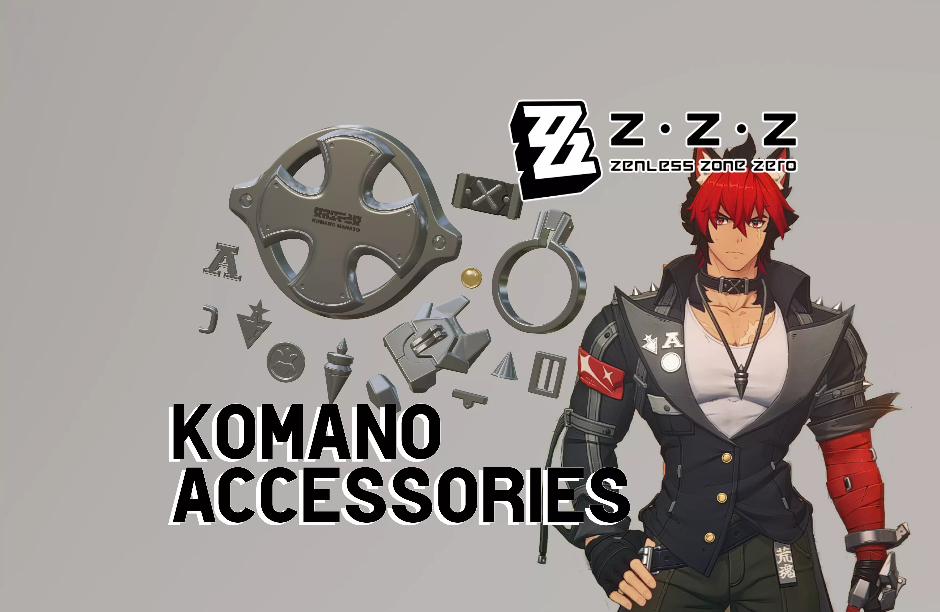 Zenless Zone Zero - Komano Manato Accessories 3D print model_0