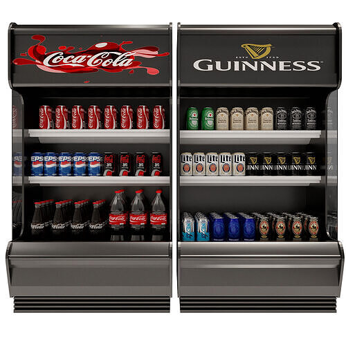 SUPERMARKET FRIDGE SHOWCASE NO1 A 3D model