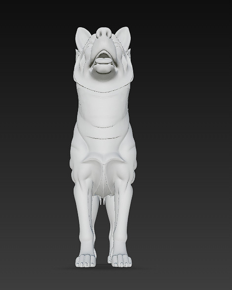 Dog Realistic 3D Model - Low Poly Realistic Low-poly 3D model_16