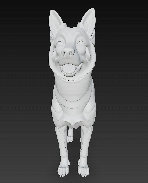 Dog Realistic 3D Model - Low Poly Realistic Low-poly 3D model_19