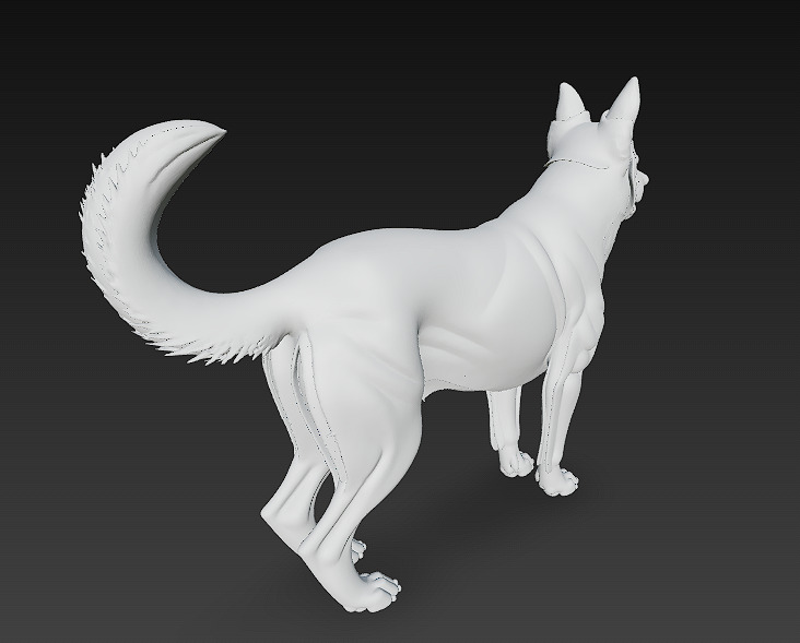 Dog Realistic 3D Model - Low Poly Realistic Low-poly 3D model_14