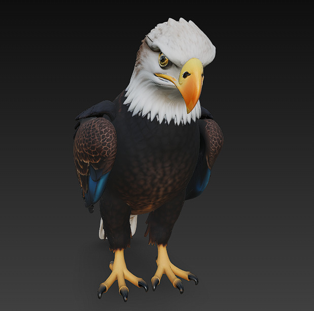 Eagle Realistic 3D Model - Low Poly Realistic Low-poly 3D model_1