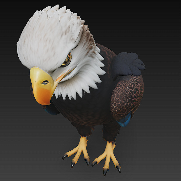 Eagle Realistic 3D Model - Low Poly Realistic Low-poly 3D model_3
