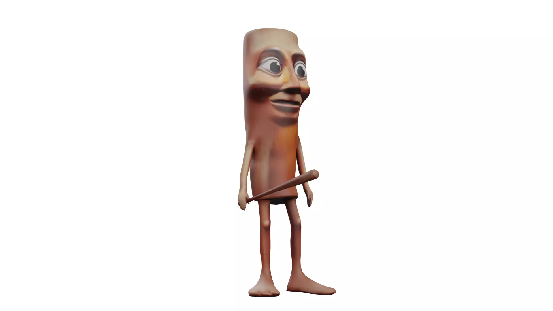 TUNG TUNG TUNG SAHUR MEME Free low-poly 3D model